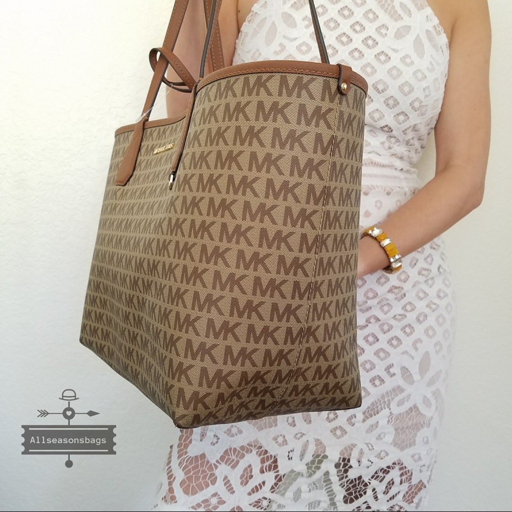 Michael Kors candy large reversible Khaki tote NWT - Picture 6 of 8
